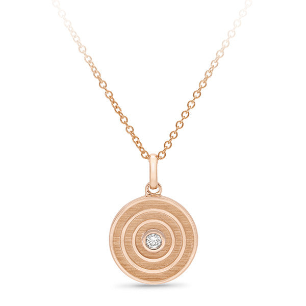 Diamond Pendant in 9ct Rose Gold