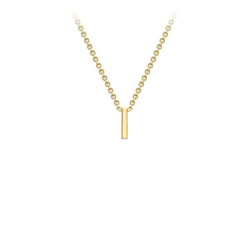 9ct Yellow Gold 'I' Initial Adjustable Letter Necklace 38/43cm
