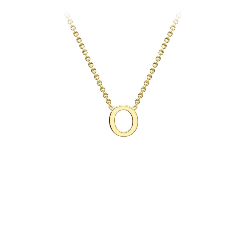 9ct Yellow Gold 'O' Initial Adjustable Letter Necklace 38/43cm