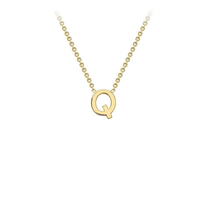 9ct Yellow Gold 'Q' Initial Adjustable Letter Necklace 38/43cm
