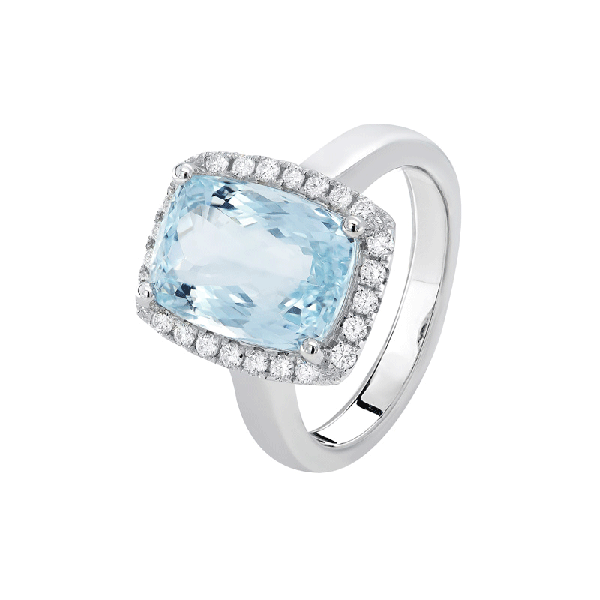 18ct Gold Aquamarine Rings