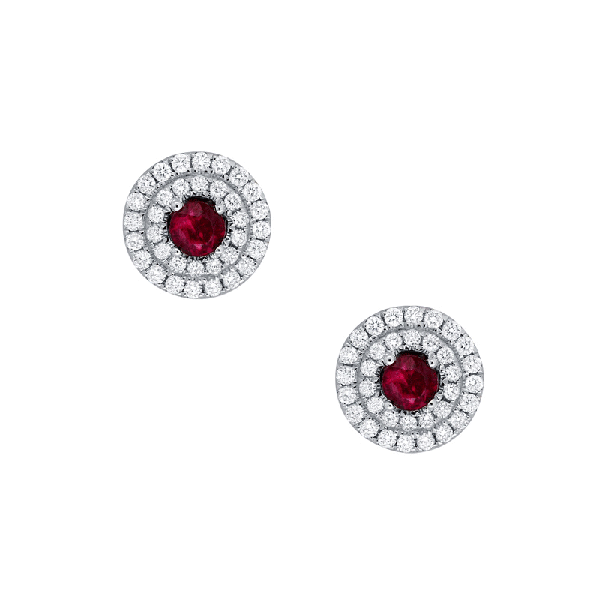 18ct Gold Ruby Earrings
