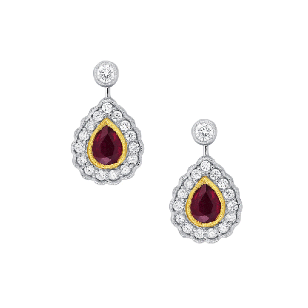 18ct Gold Ruby Earrings