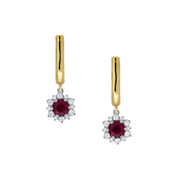 18ct Gold Ruby Earrings