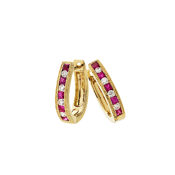 18ct Gold Ruby Earrings