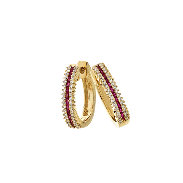 18ct Gold Ruby Earrings