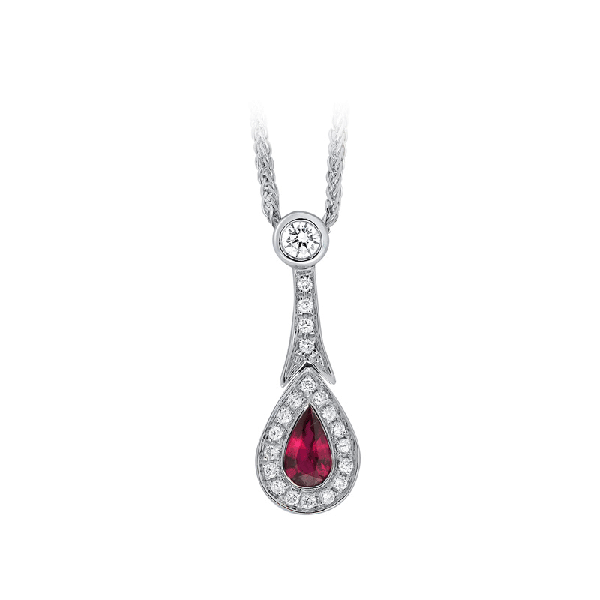 18ct Gold Ruby Pendants