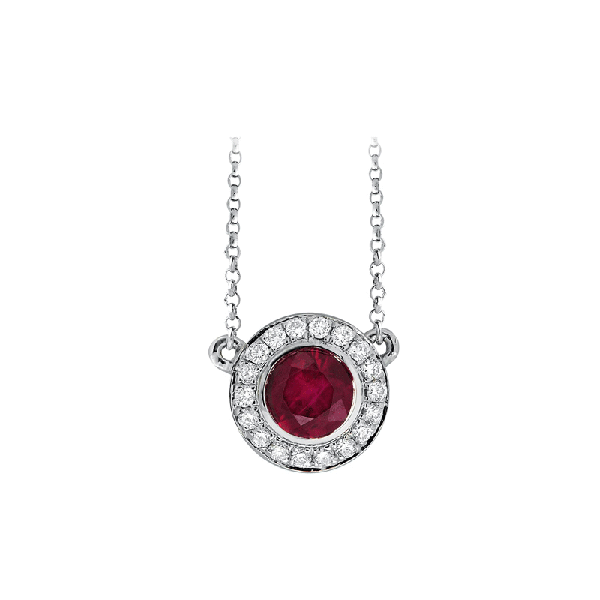 18ct Gold Ruby Pendants