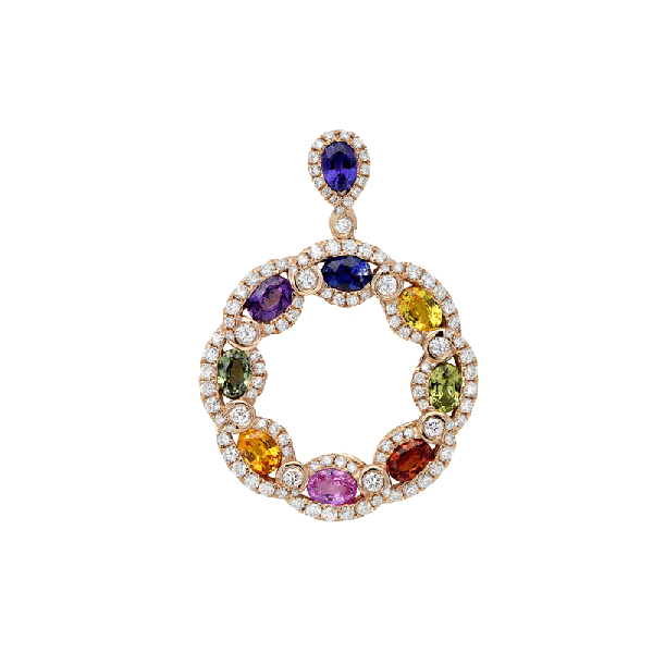 18ct Gold Sapphire Pendants