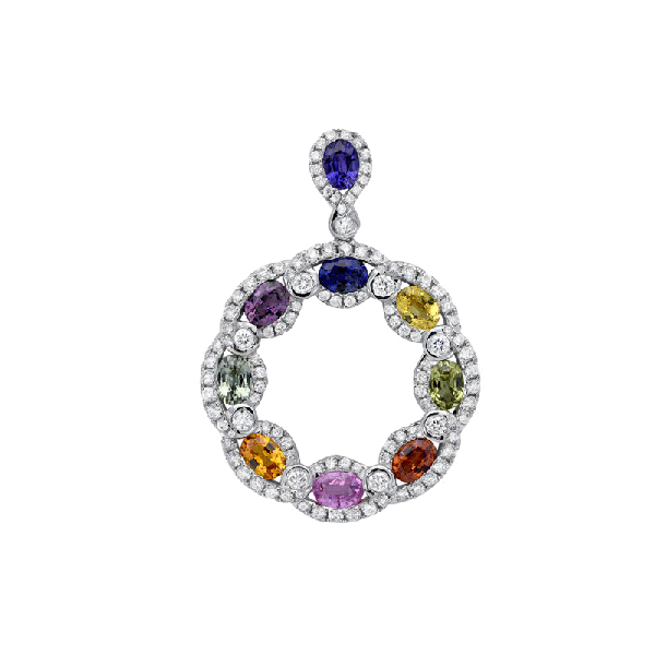 18ct Gold Sapphire Pendants