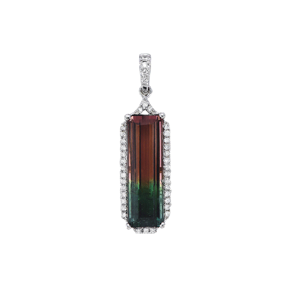 18ct Gold  Tourmaline  Pendants