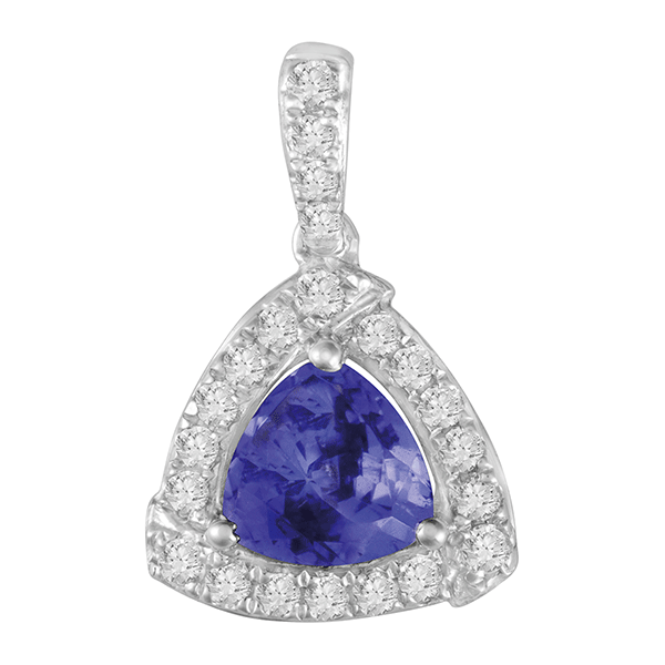 18ct Gold Trilliant Tanzanite Pendant