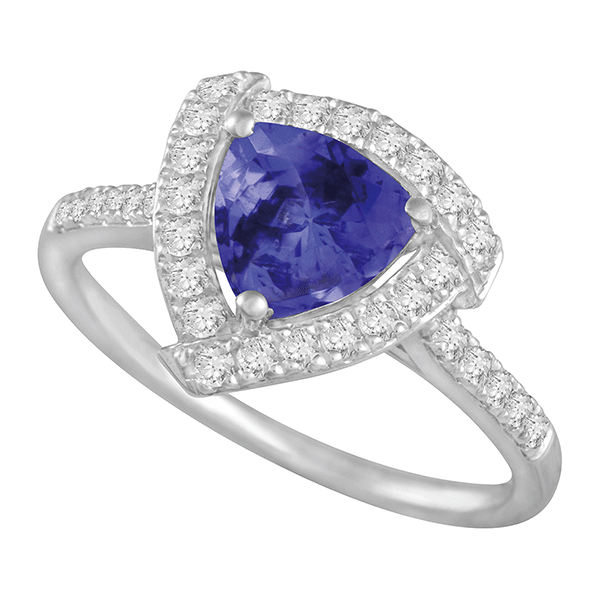18ct Gold Trilliant Tanzanite Ring