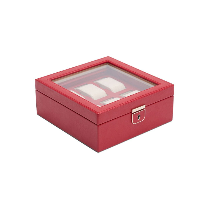 Wolf Palermo 6 Piece Watch Box Red