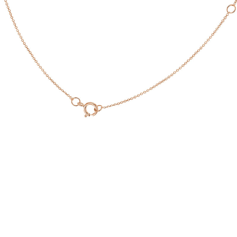 9ct Rose Gold 'K' Initial Adjustable Letter Necklace 38/43cm