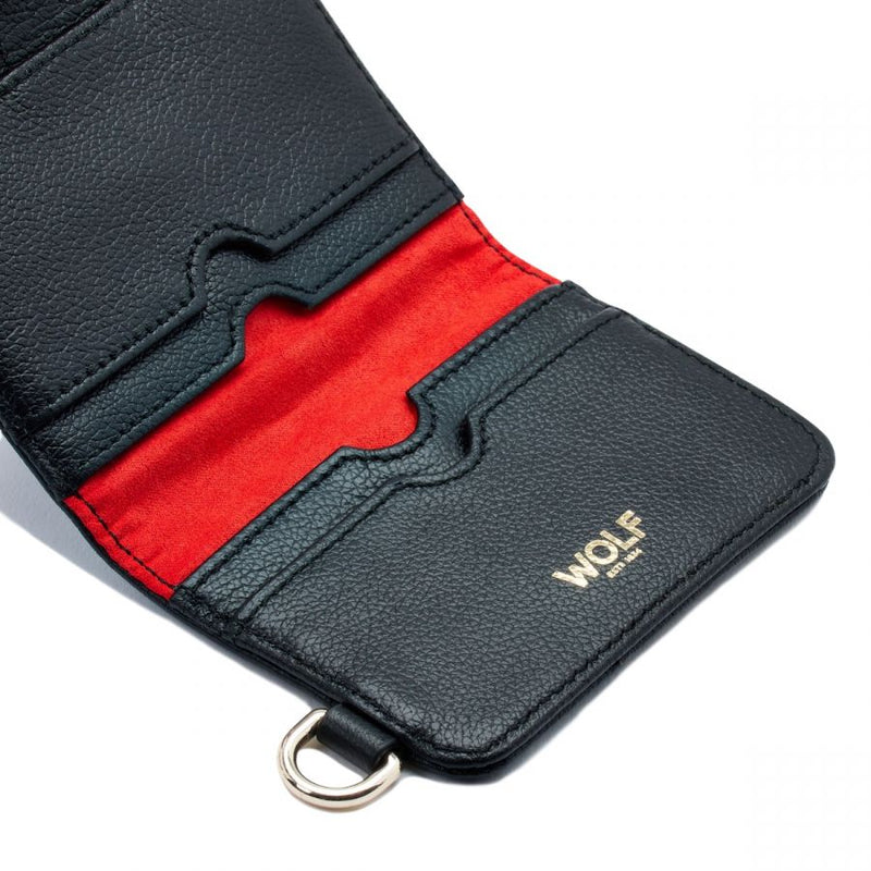 Wolf Mimi Credit Card Holder with Wristlet Black