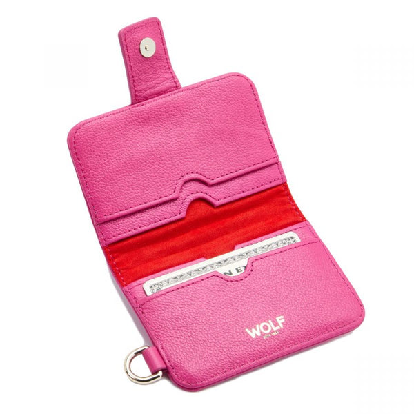 Wolf Mimi Credit Card Holder with Wristlet Pink