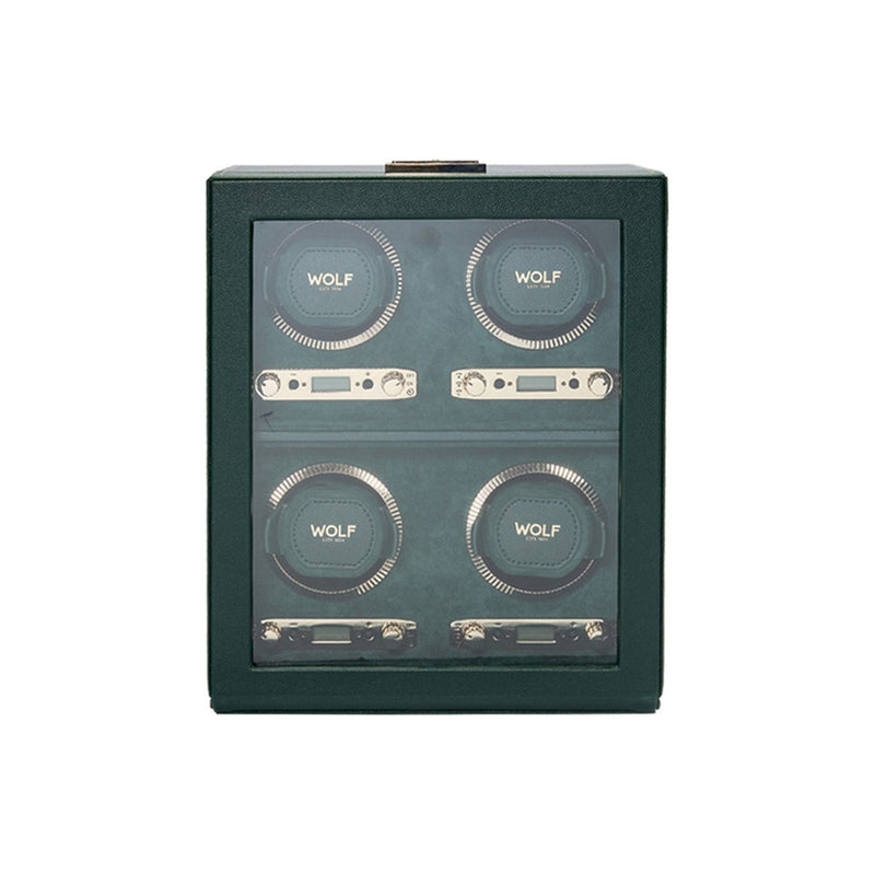 Wolf British Racing Green 4 Piece Watch Winder