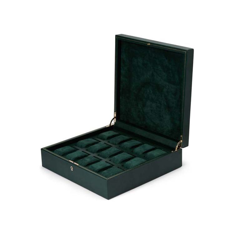 Wolf British Racing 15 Piece Watch Box Green