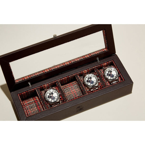 Wolf WM x WOLF 5 Piece Watch Box Brown