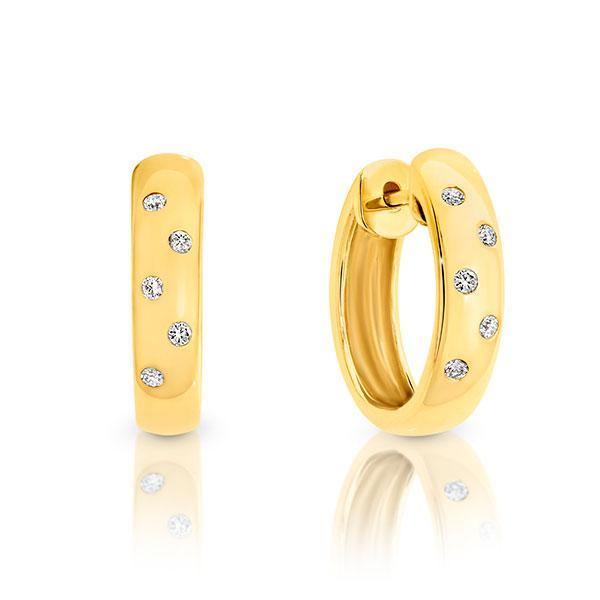 9ct Gold Alternate Set Huggies