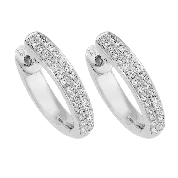 9ct Gold Micro Pave Huggies