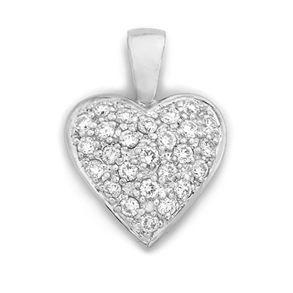 Pave heart deals pendant