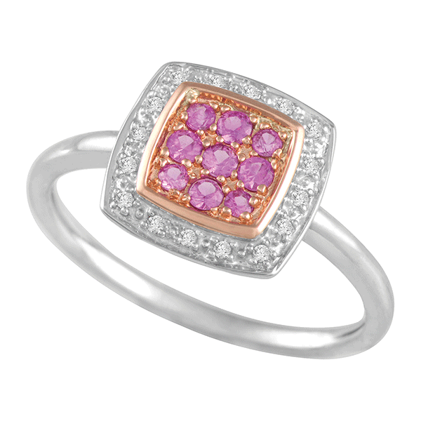 9ct Gold Pink Sapphire Dress Ring