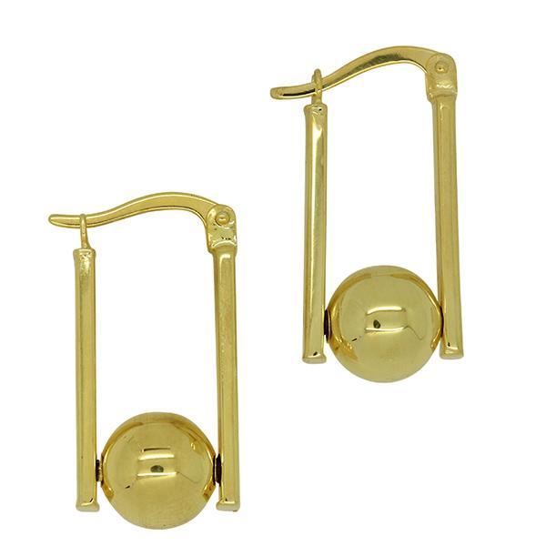 9ct and Silver Bonded Drop Earrings