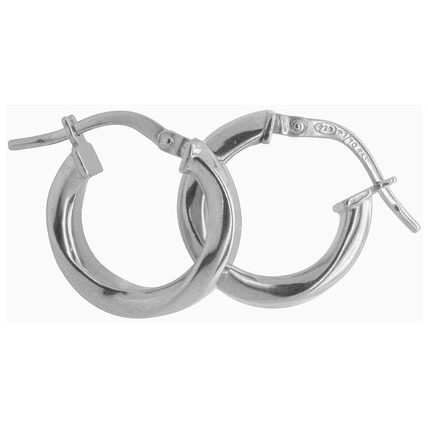 9ct and Silver Bonded Hoop Earrings