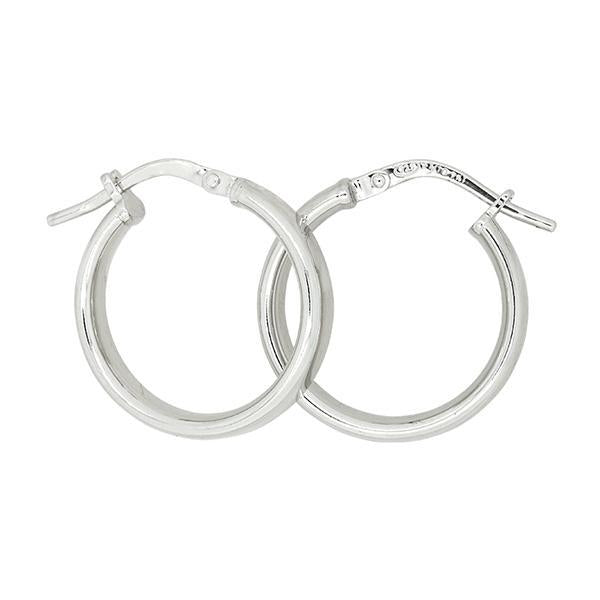 9ct and Silver Bonded Hoop Earrings
