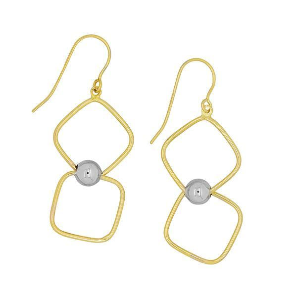 9ct and Silver Bonded Hoop Earrings
