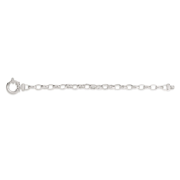 Silver oval belcher Bracelet