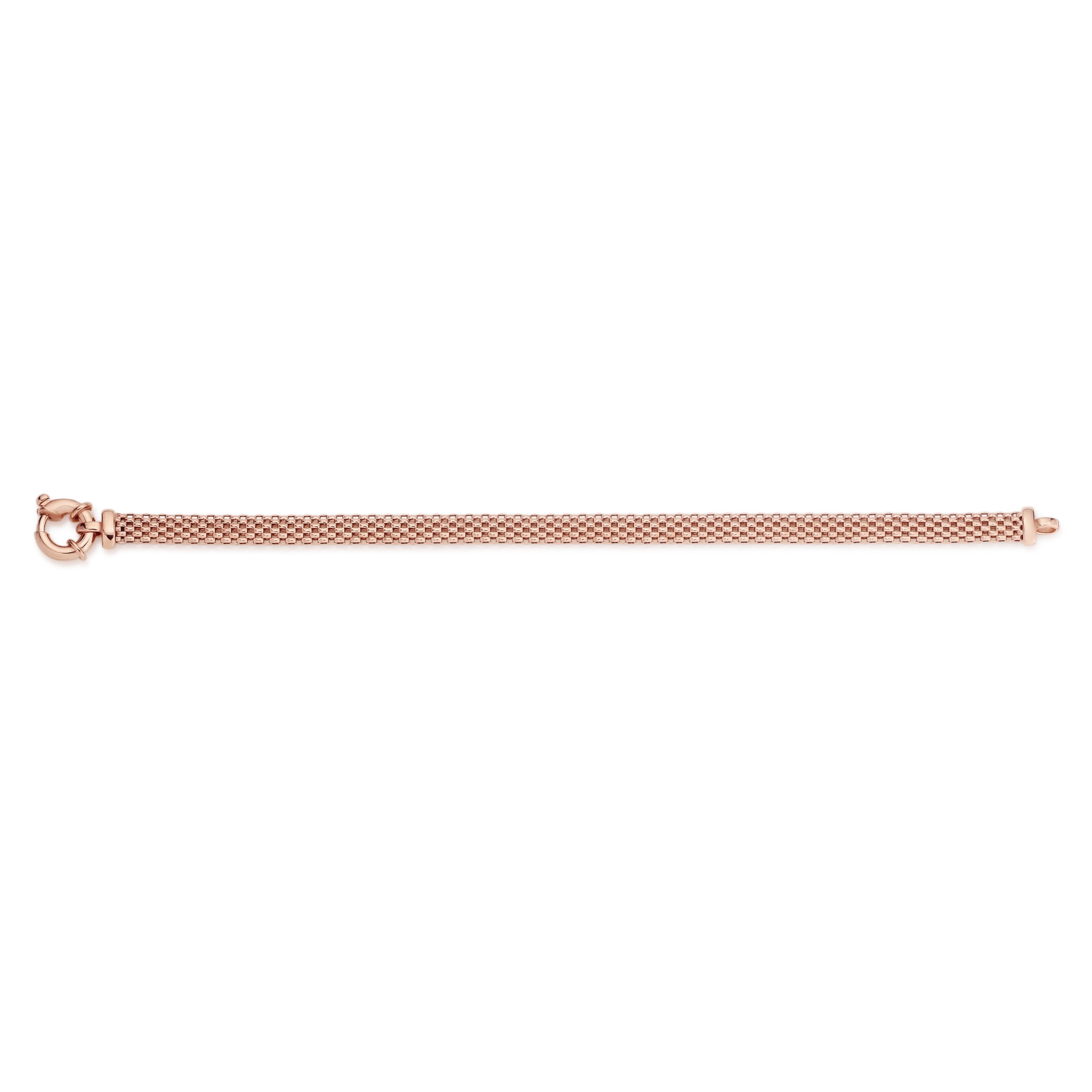 Silver rose gold plated popcorn Bracelet
