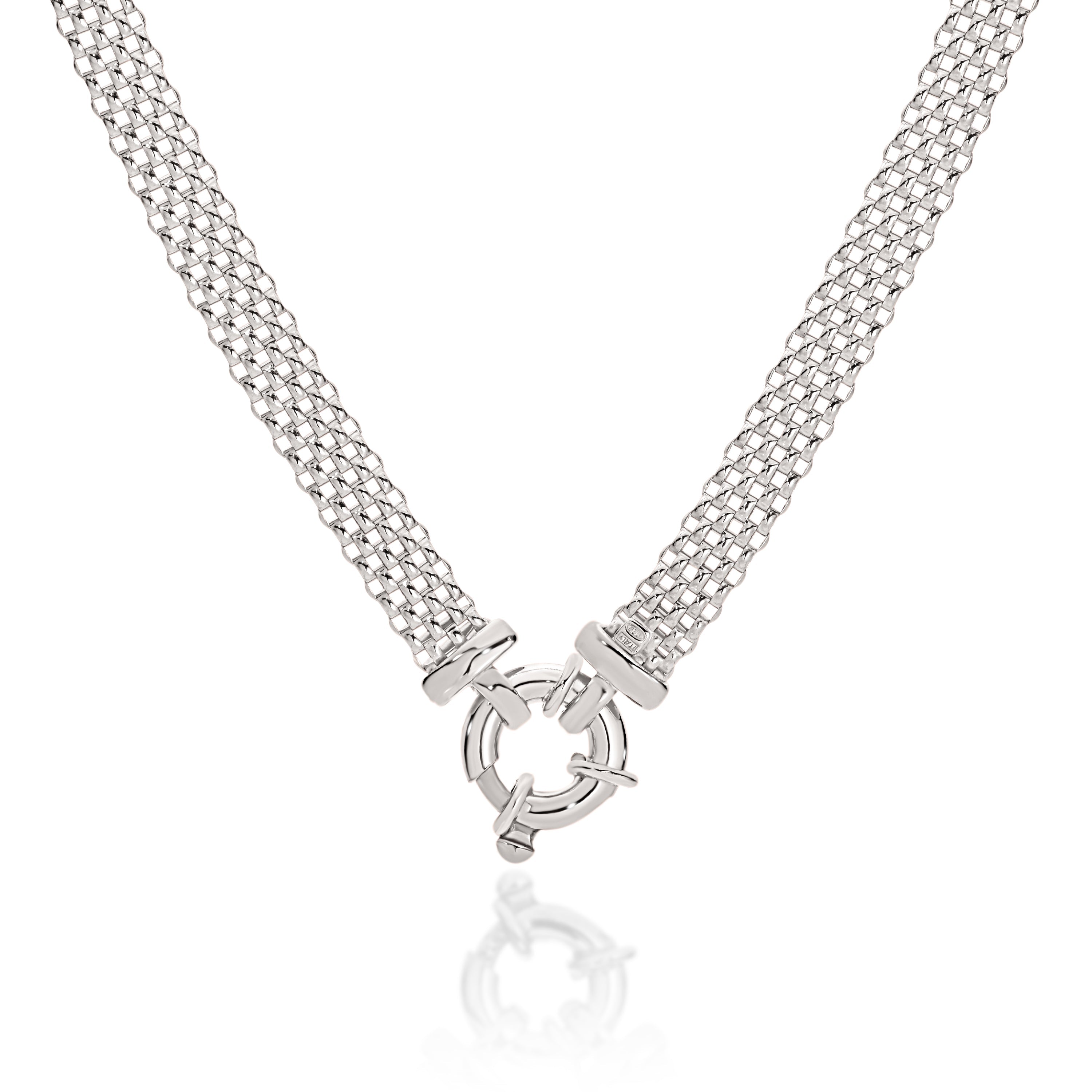 Silver popcorn necklace