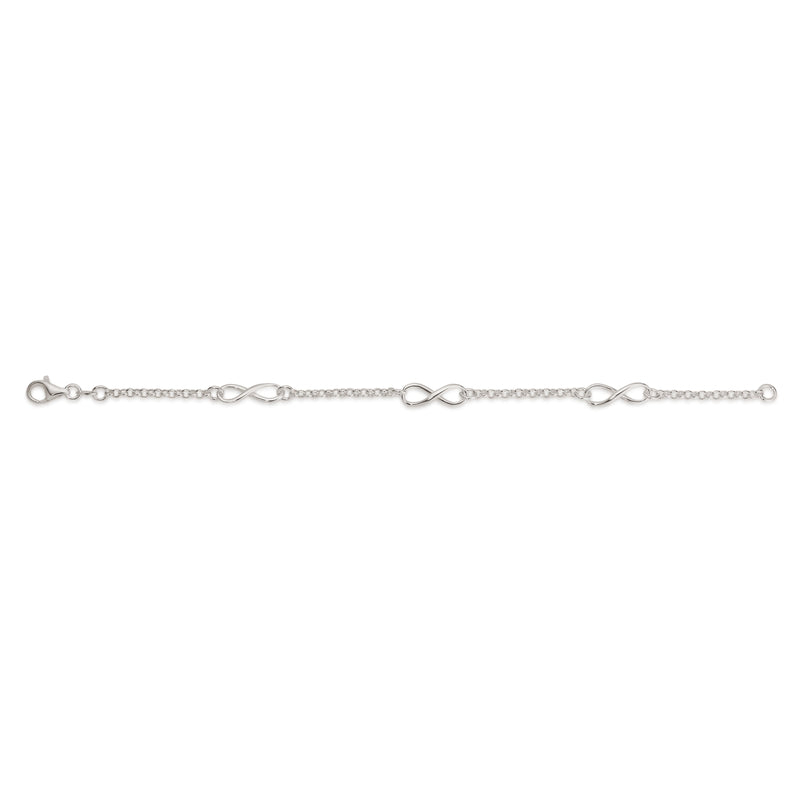 Silver belcher infinity anklet