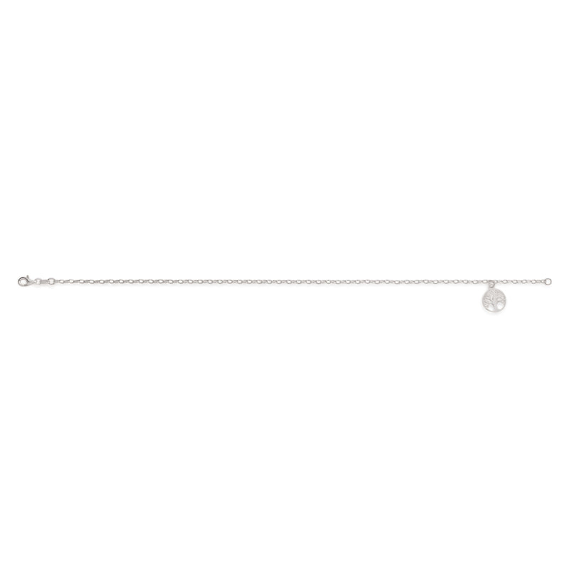 Silver belcher tree of life anklet