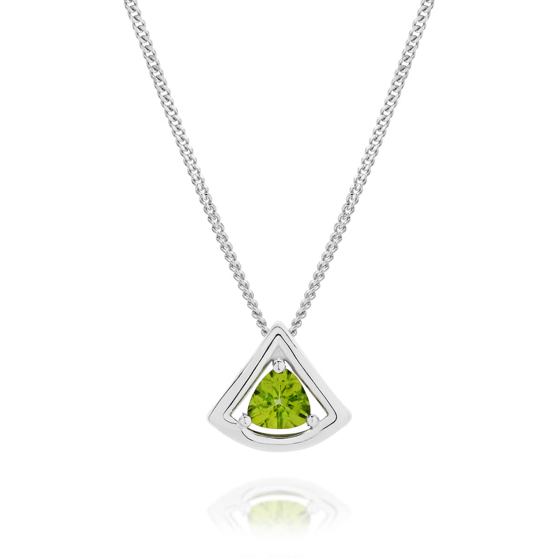 Silver peridot pendant