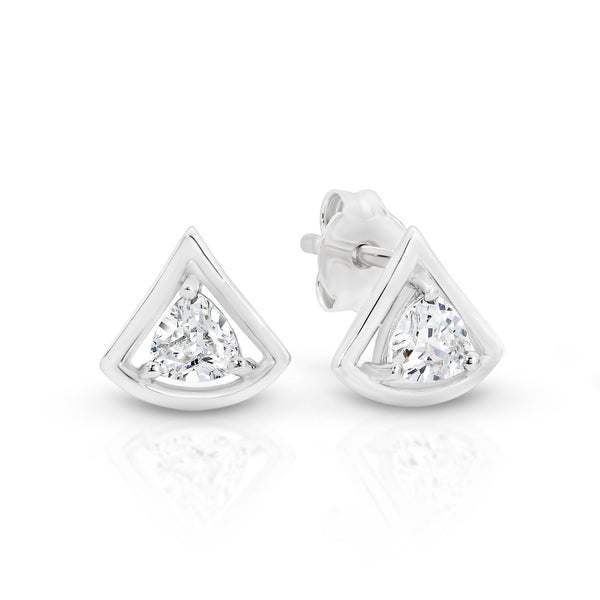 Silver cubic zirconia earrings