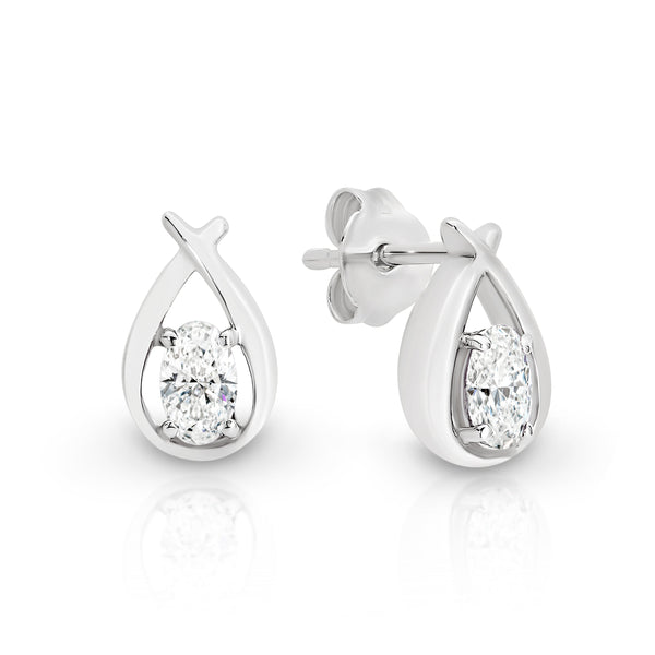 Silver cubic zirconia earrrings