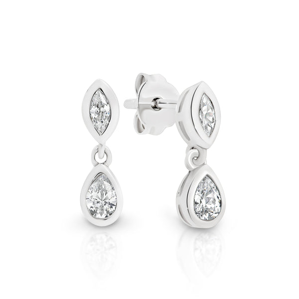 Silver cubic zirconia earrings