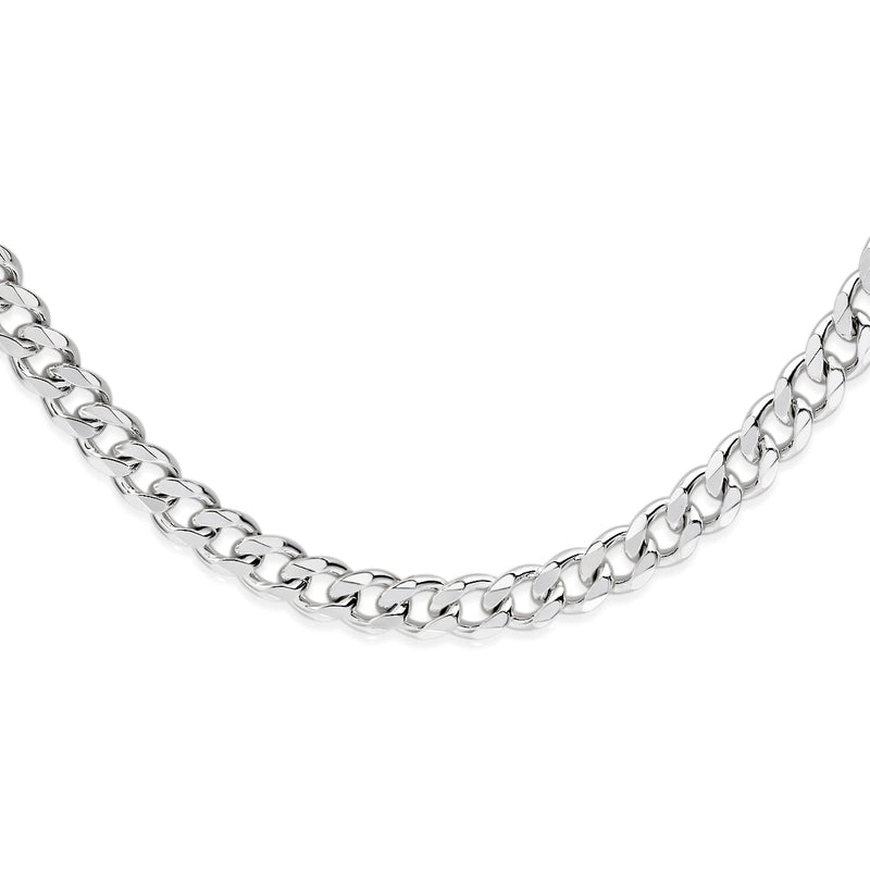 Silver curb chain