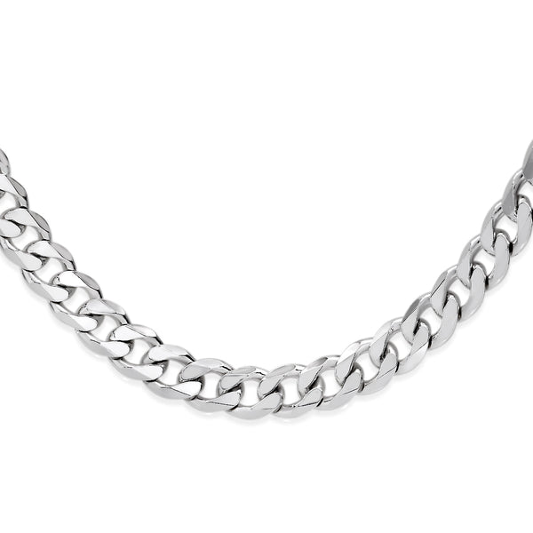 Silver curb chain