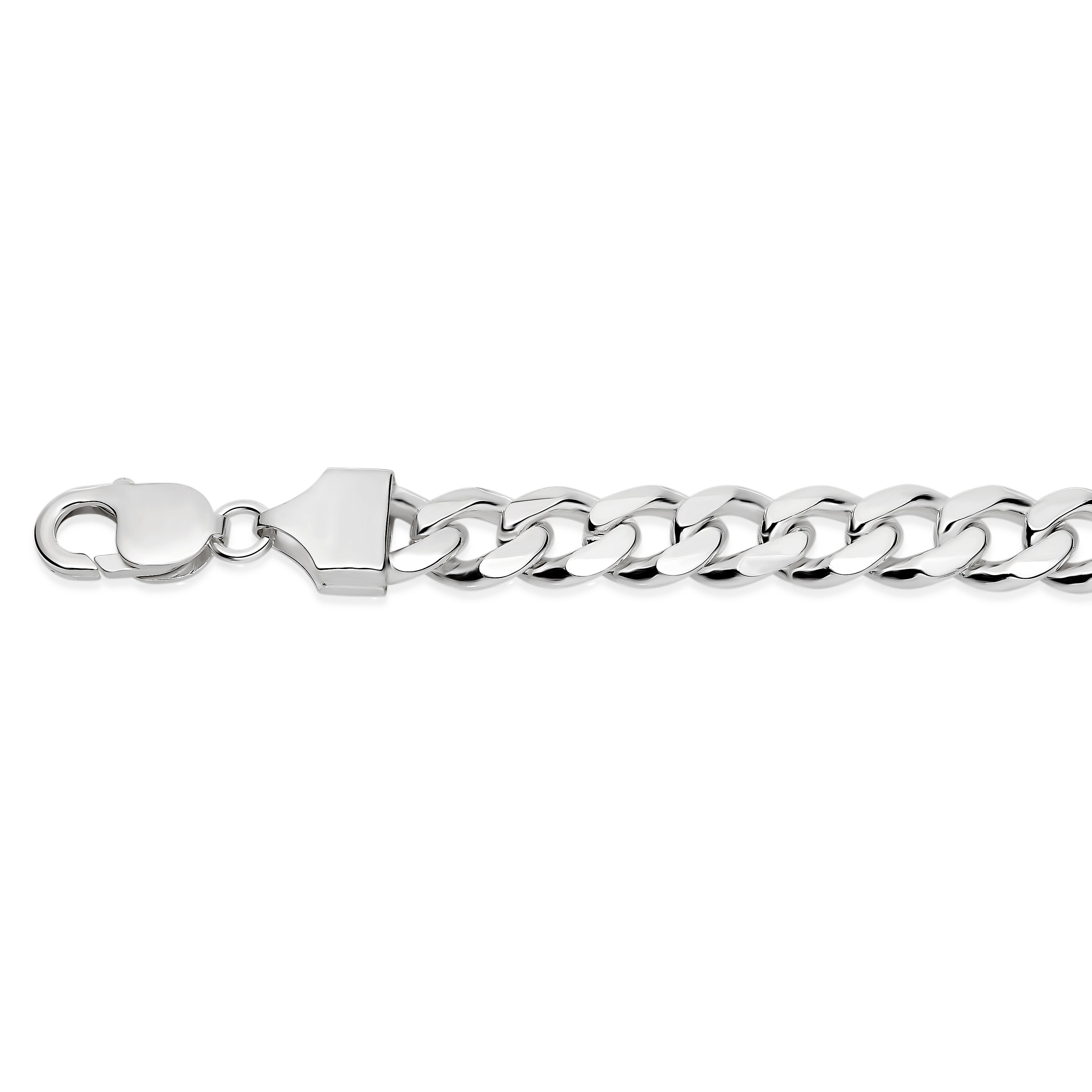 Silver curb bracelet