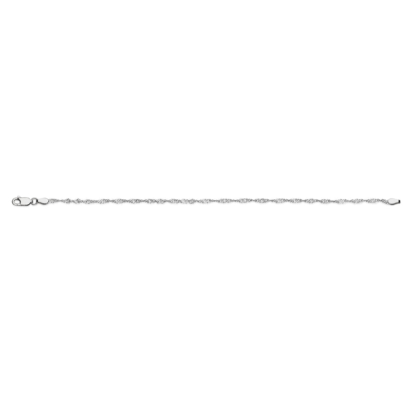 Silver singapore rope anklet