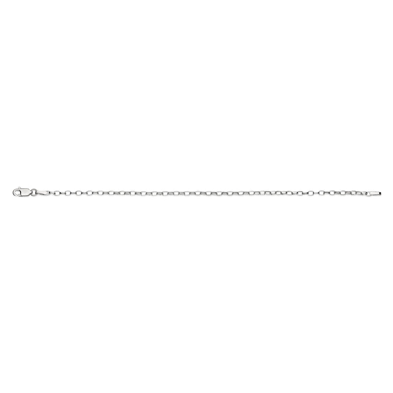 Silver oval belcher anklet