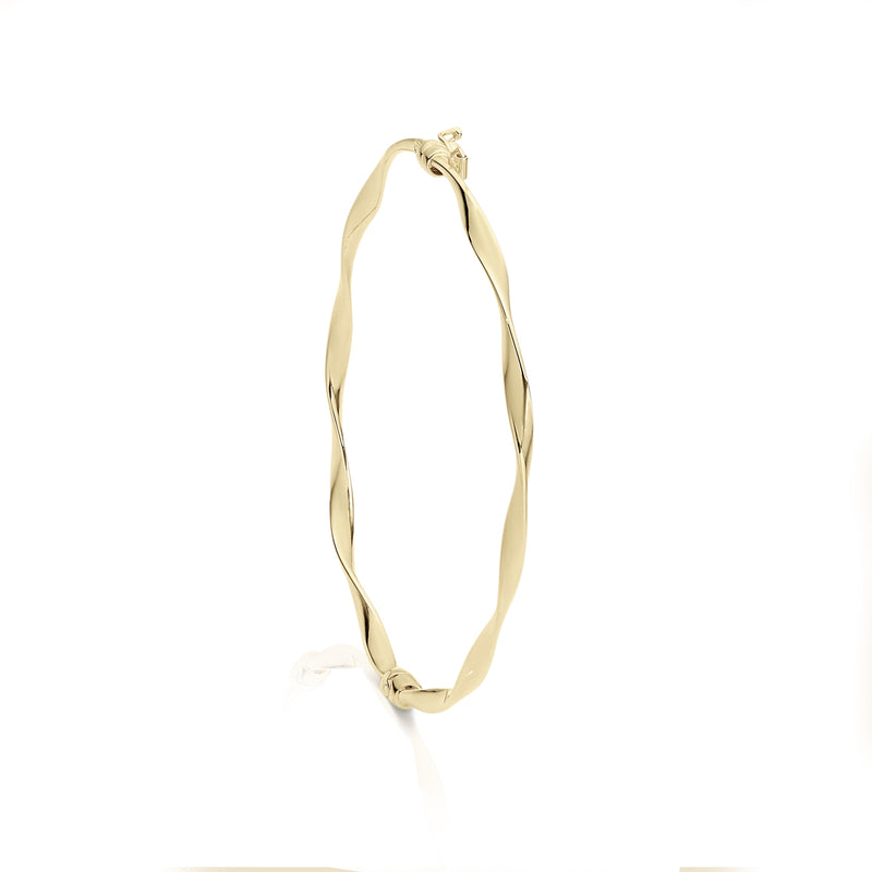 9ct twist hinge bangle