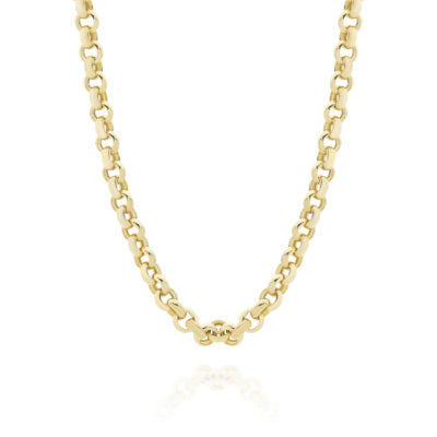 9ct Yellow Gold Round Belcher Chain