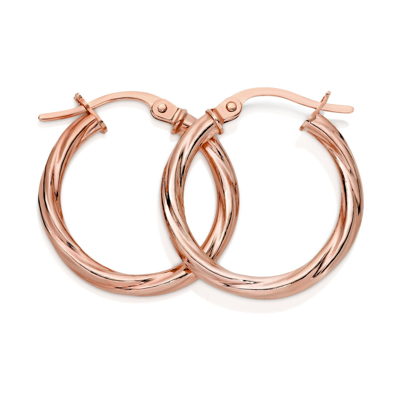 9ct rose store gold hoops