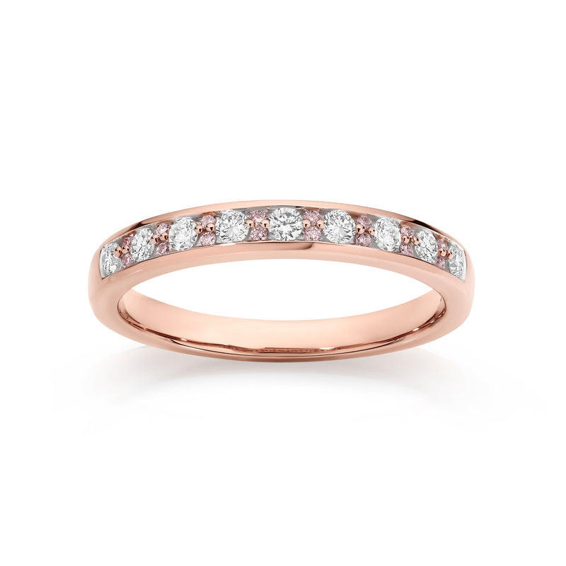 9ct rose gold 0.33ct Australian pink diamond ring